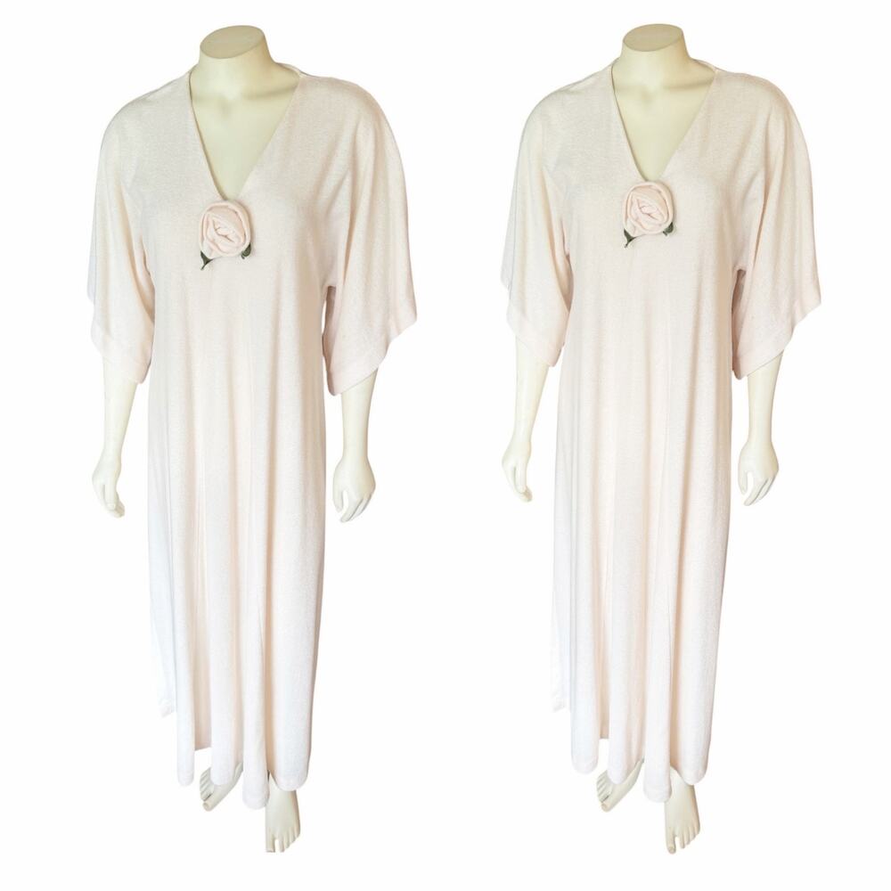 Bardinella Designs Vintage Lounge Gown Kaftan Terrycloth Small
